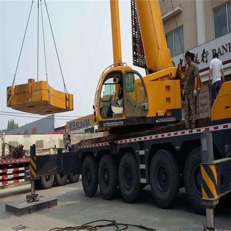 金水当地吊车出租|机器吊装|75吨|工厂搬迁服务